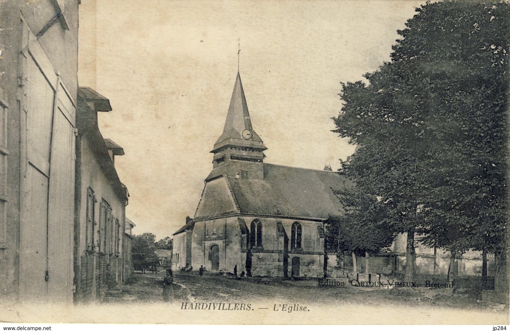 60 - Hardivillers - L'Eglise - 1916 - Other & Unclassified