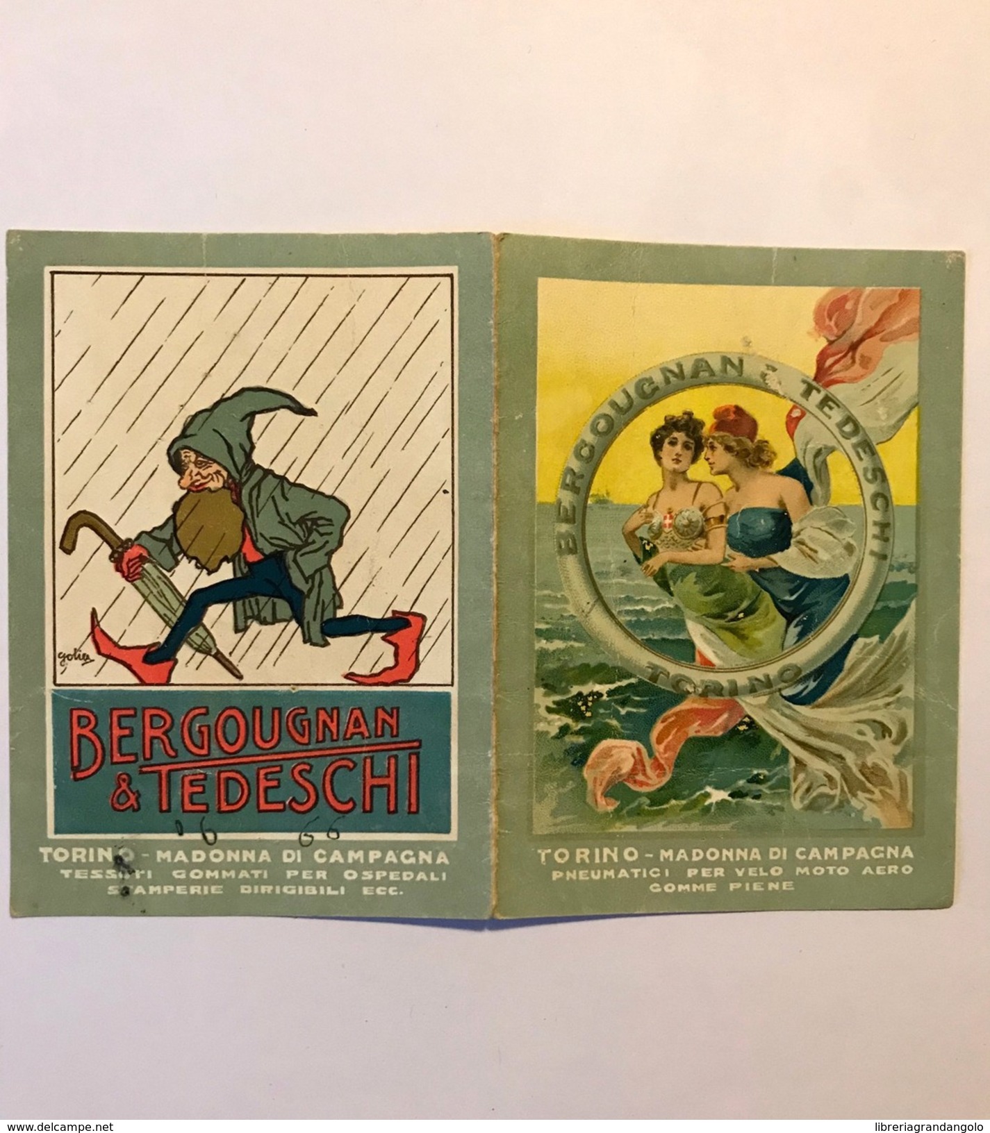 Calendarietto Barbiere Bergougnan Tedeschi Torino 1919 - Altri & Non Classificati