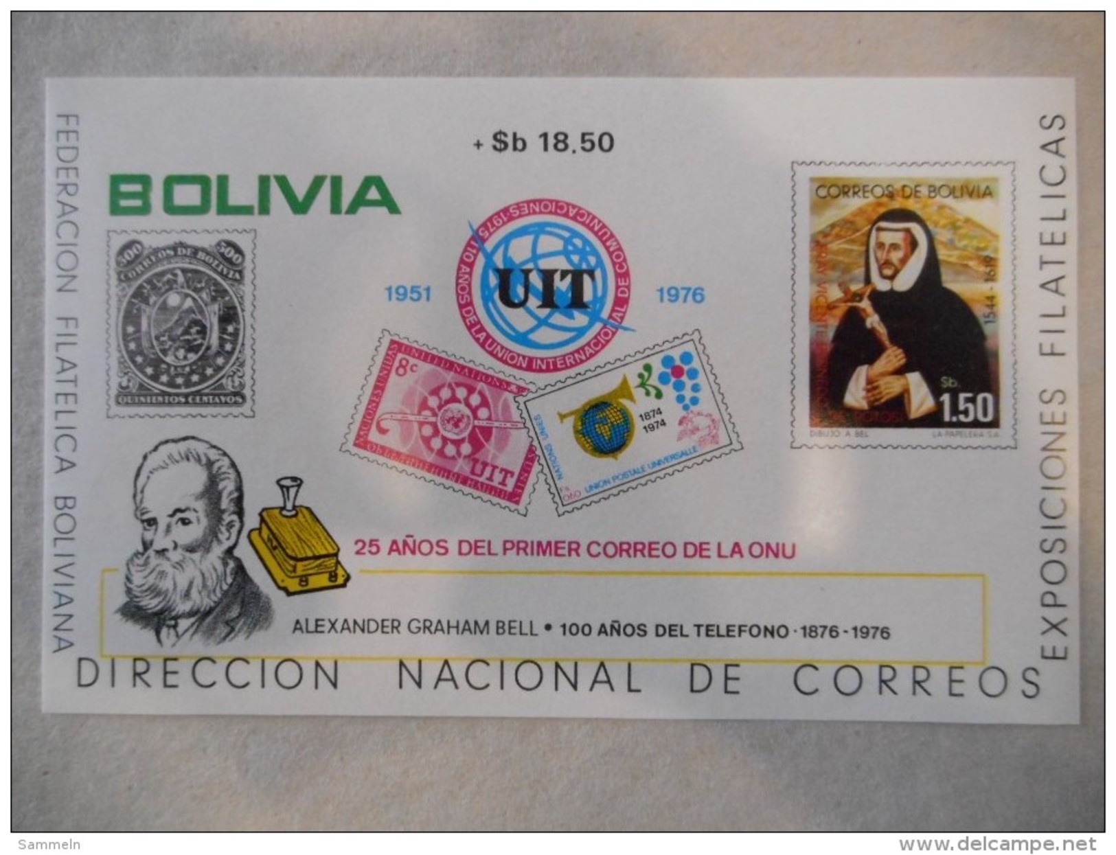 Y277 Bolivien Mnh Block 73 - Telefon UNO UIT / ITU - Bolivie