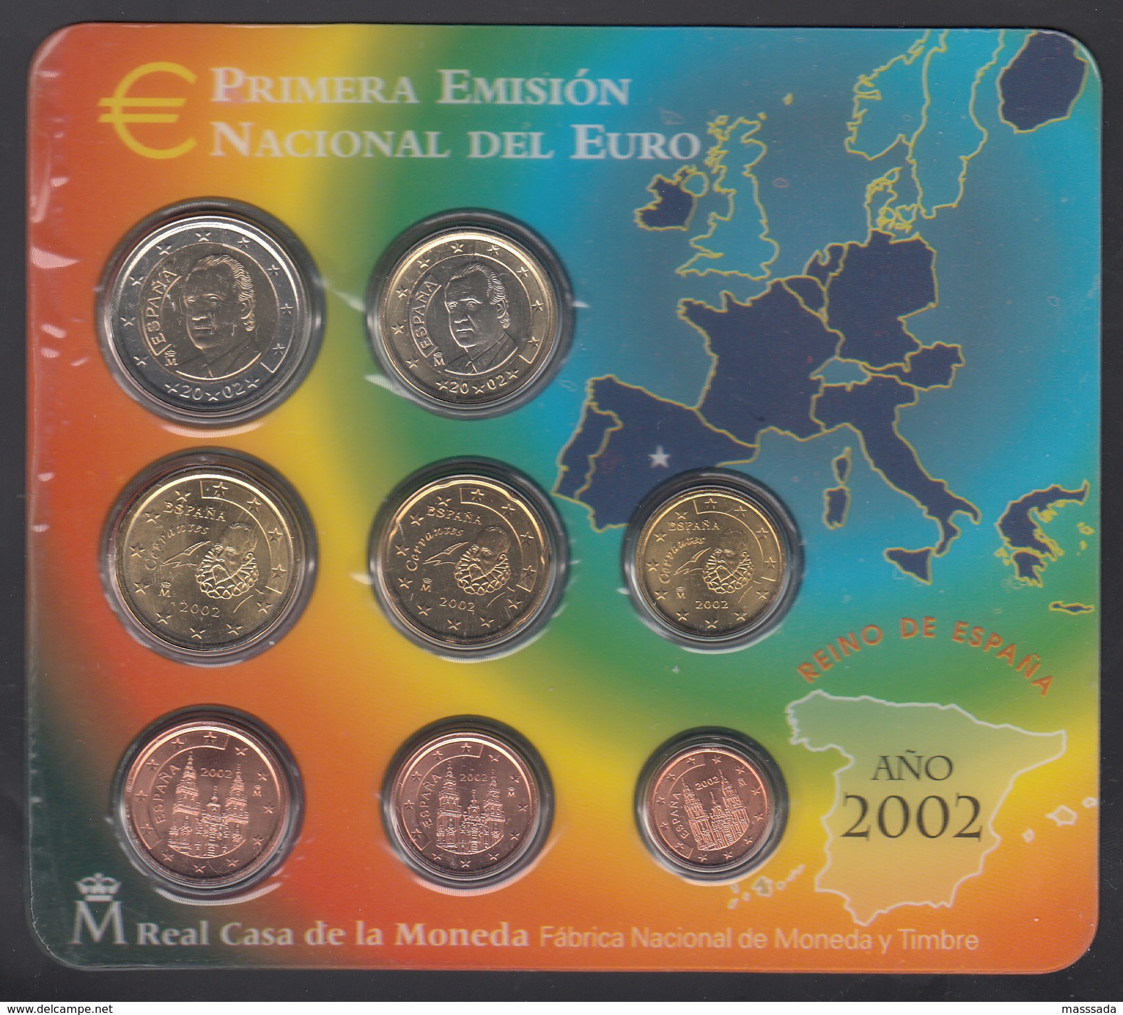 SPAIN  EURO SET 2002 BU - Espagne