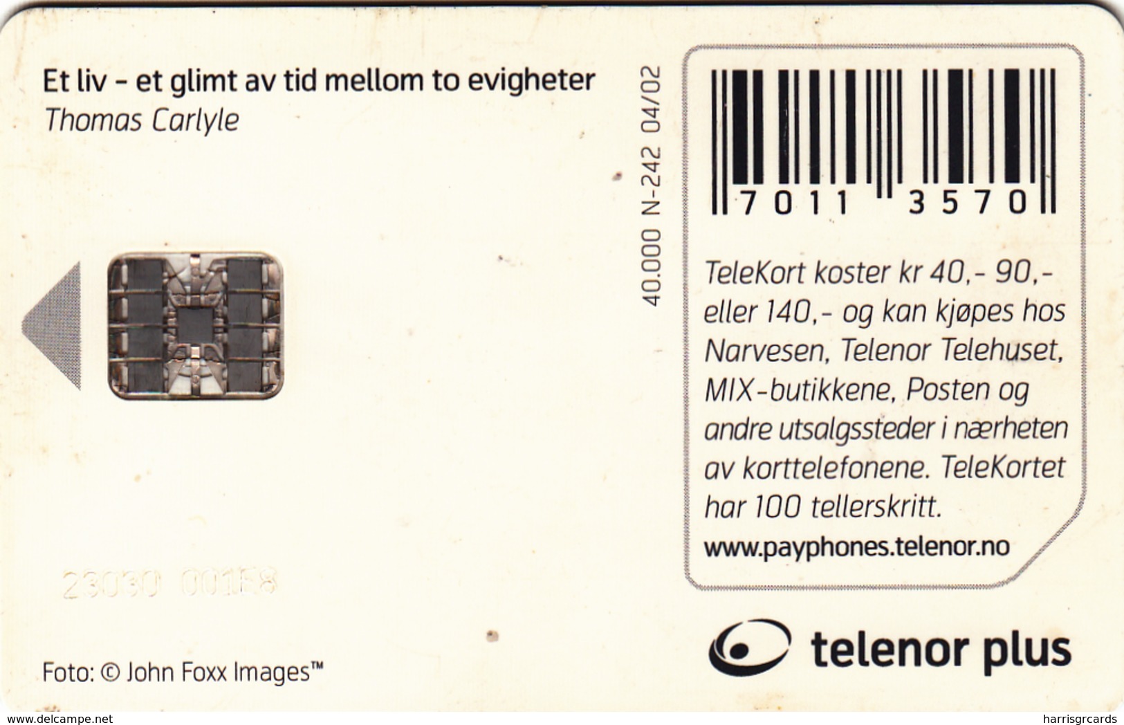 NORWAY - Tree N242, 04/02, Tirage 40.000, Used - Norwegen