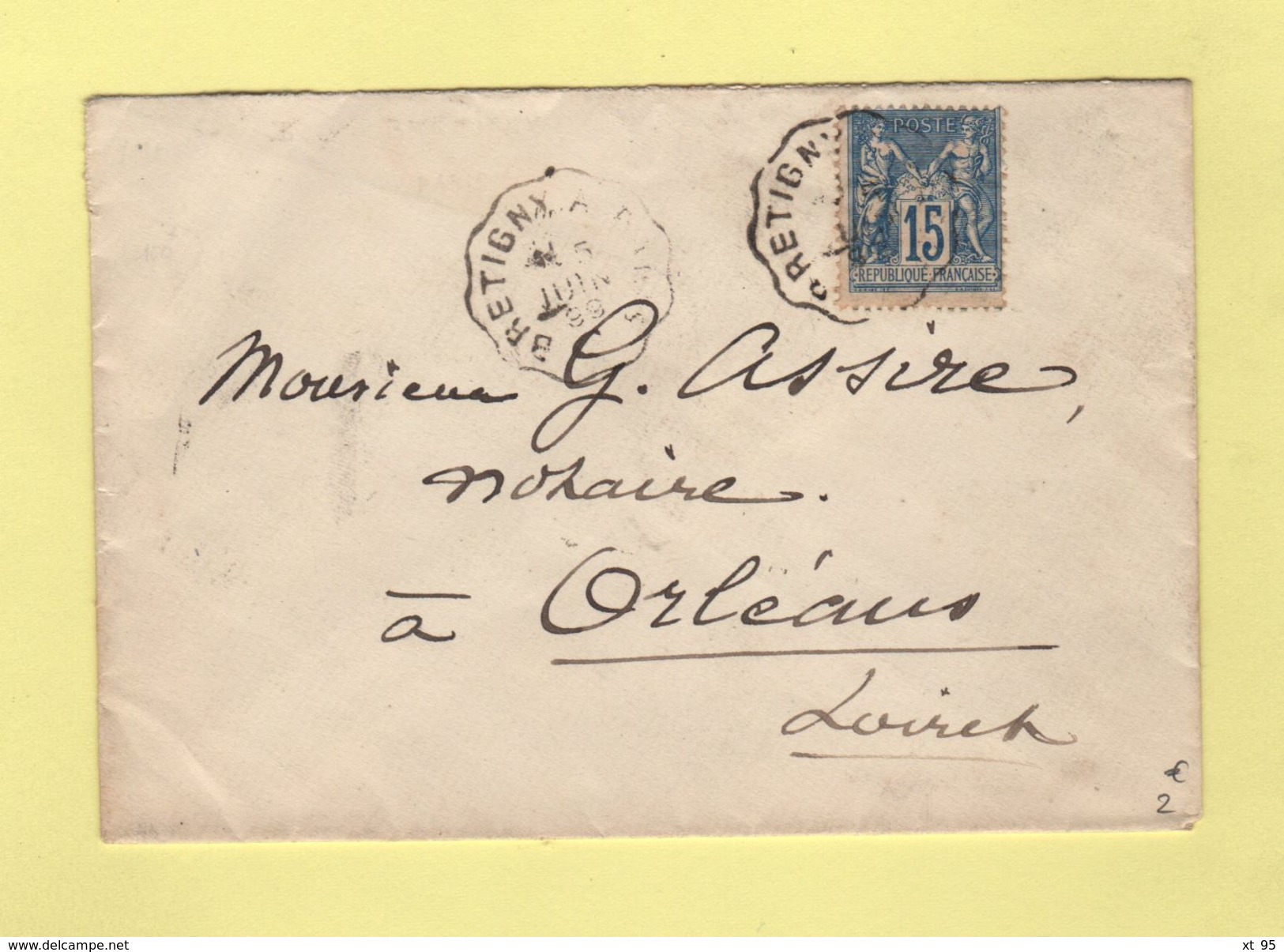 Convoyeur - Bretigny A Paris - 1899 - Railway Post