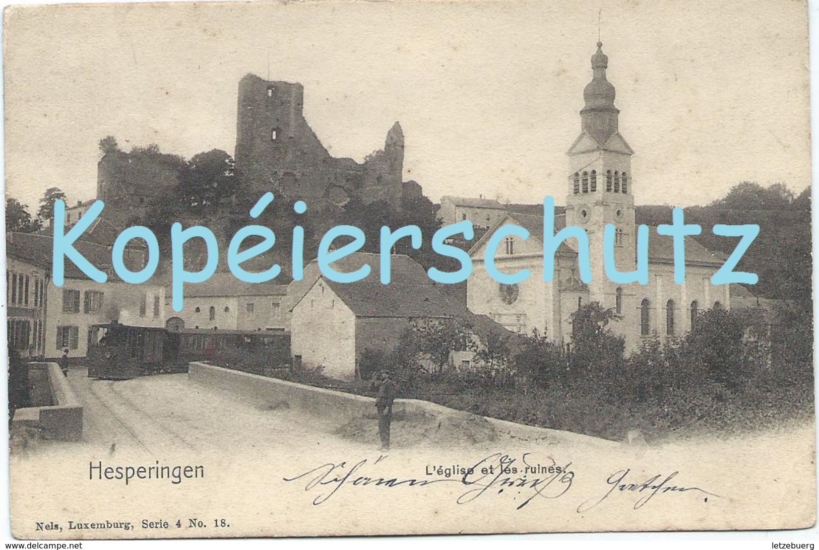 Hesperingen (Hesper) - L'Église Et Les Ruines (Nels) - Autres & Non Classés