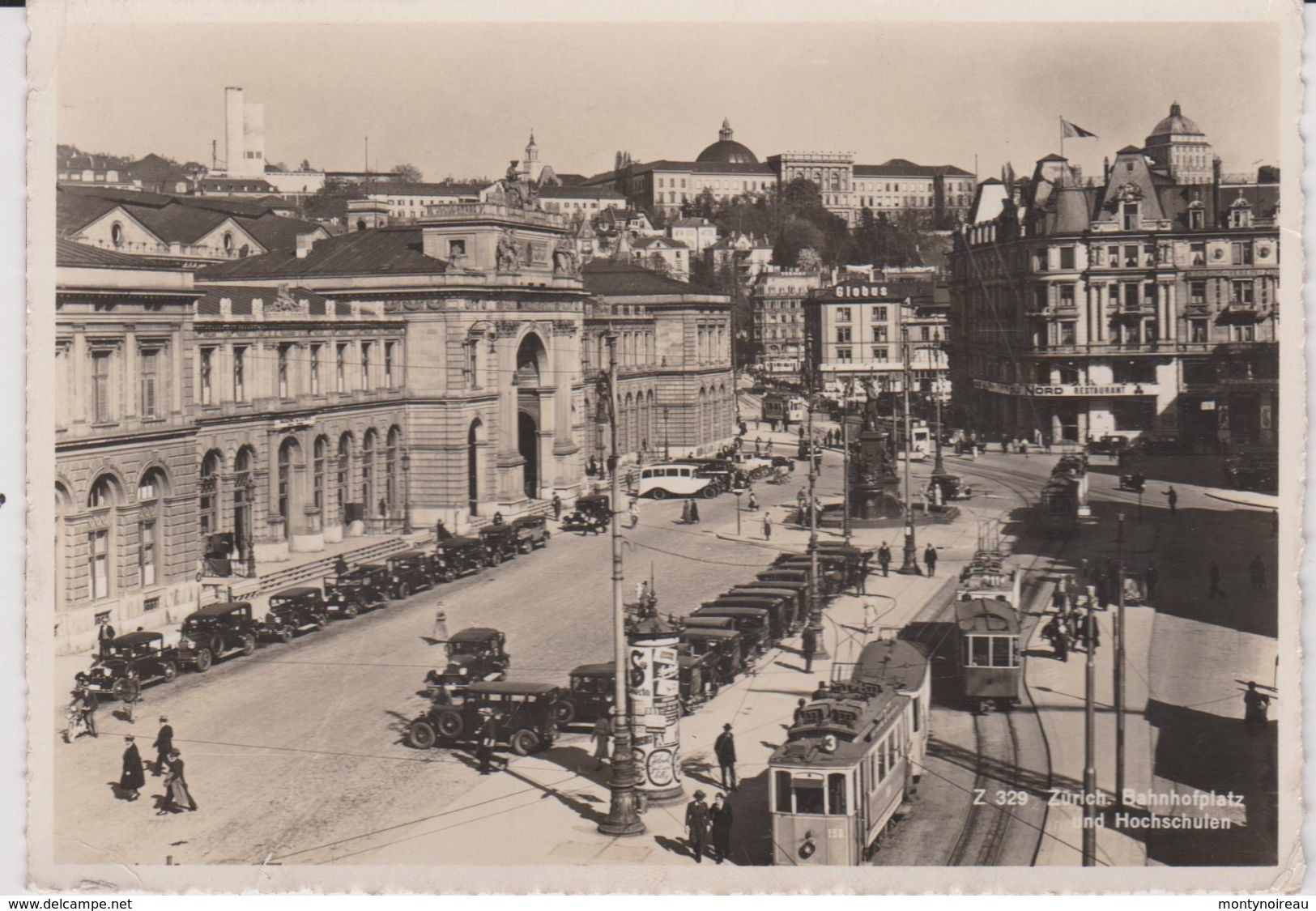 Suisse : ZURICH  1937 , Gare - Tramway - Zürich