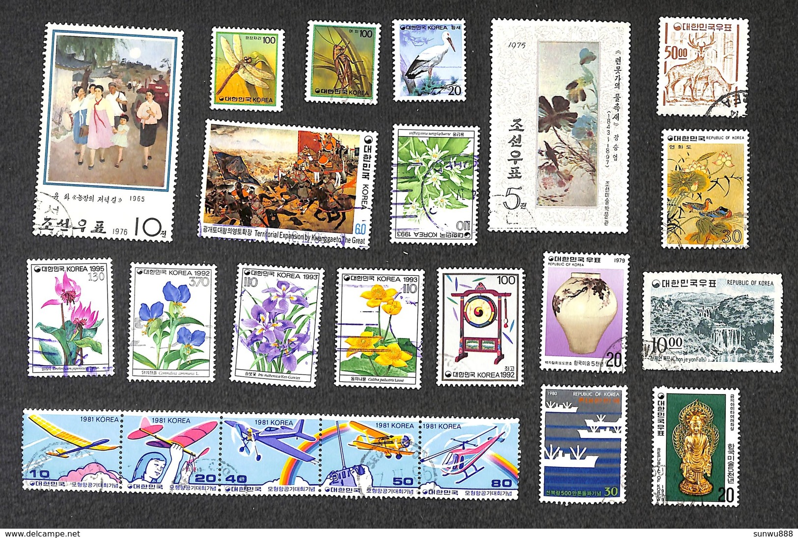 Corée Korea - Lot Of Nice Stamps Flower Plane Avion...(Lot3) - Corée Du Sud