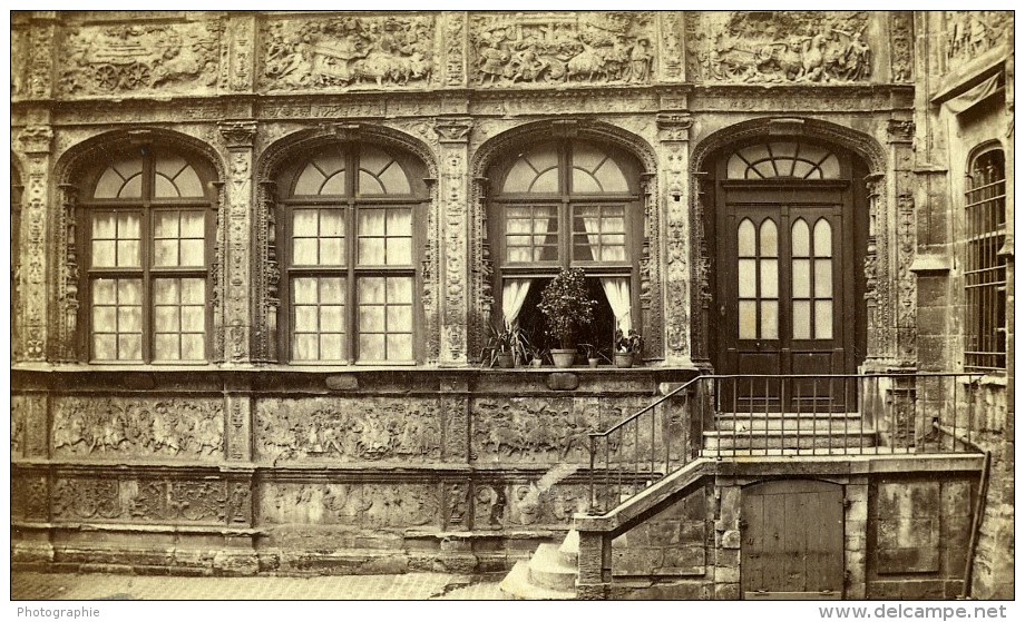 France Rouen Hotel Bourgtheroulde Ancienne Photo CDV Neurdein 1870 - Old (before 1900)