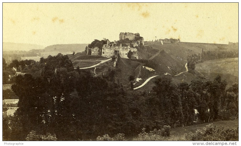 France Dieppe Arques-la-Bataille Chateau Panorama Ancienne Photo CDV Neurdein 1870 - Old (before 1900)