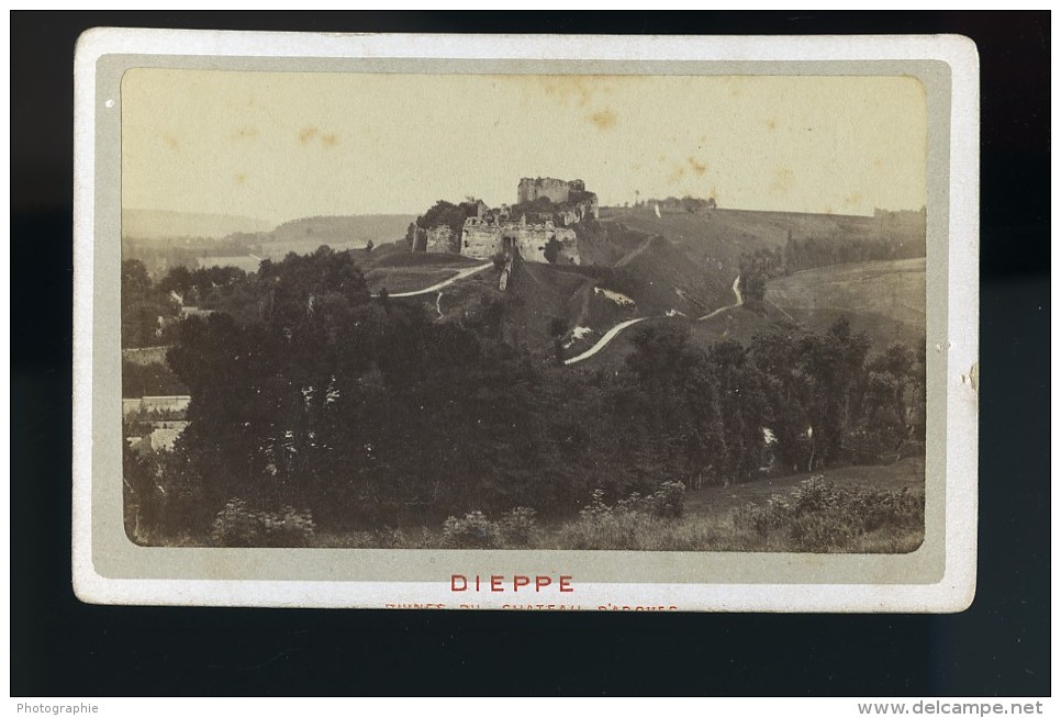 France Dieppe Arques-la-Bataille Chateau Panorama Ancienne Photo CDV Neurdein 1870 - Old (before 1900)