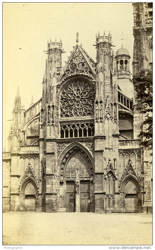 France Dieppe église Saint Jacques Ancienne Photo CDV Neurdein 1870 - Old (before 1900)