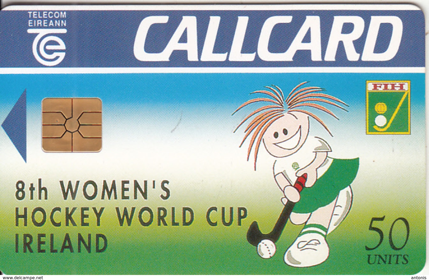 IRELAND - Womens Hockey World Cup, Chip GEM1.3, 07/94, Used - Ireland