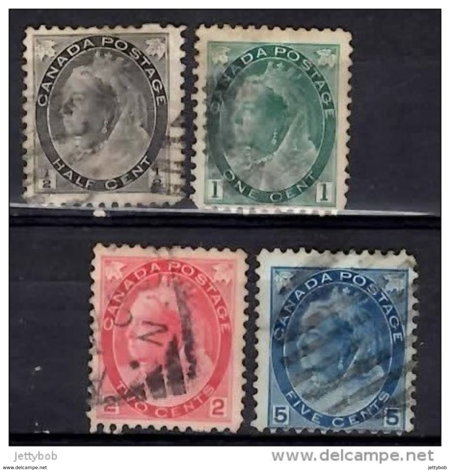 CANADA 1898 QV 4 Values (0.5c, 1c, 2c, 5c) Used - Gebraucht