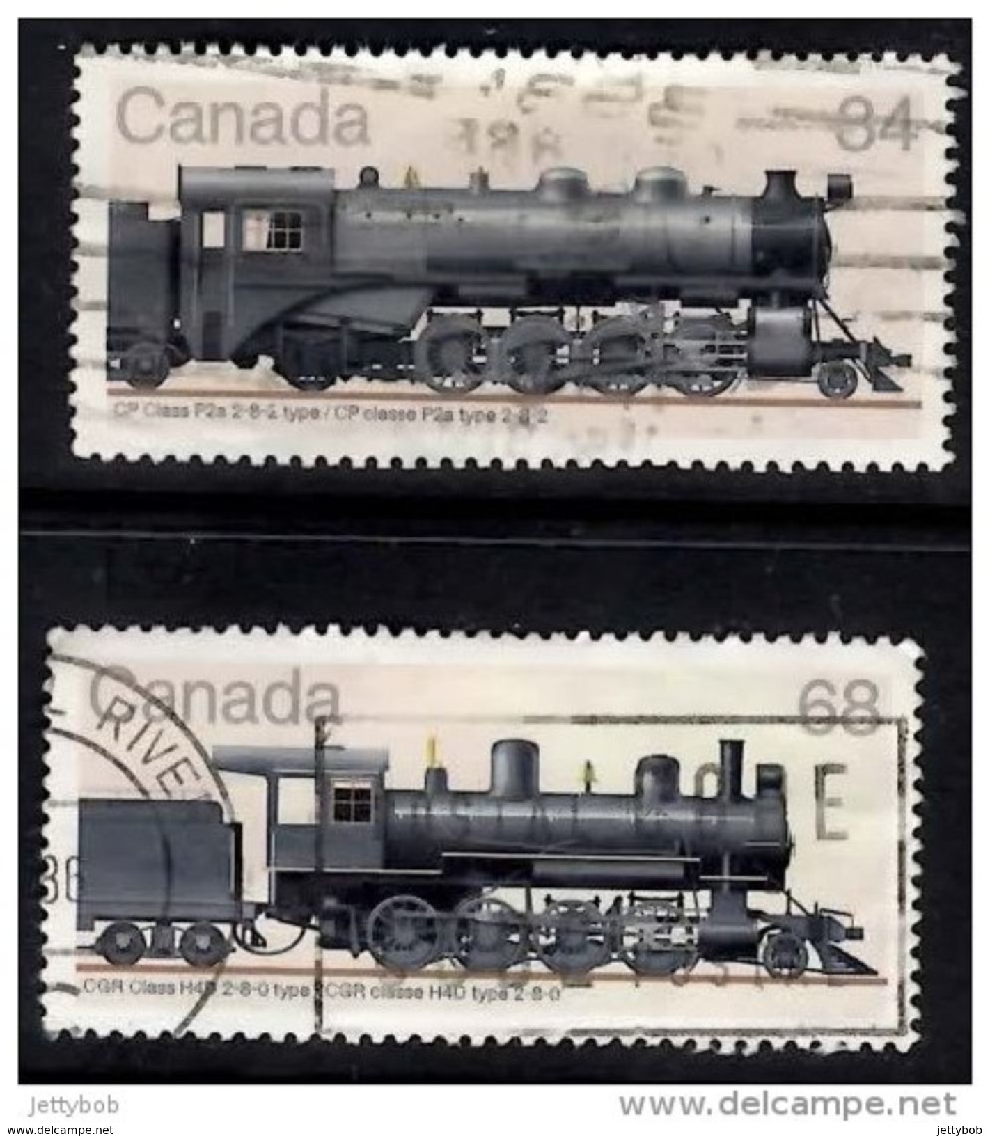 CANADA 1985 Locomotives 34c (P2a), 68c (H4D)  Used - Used Stamps