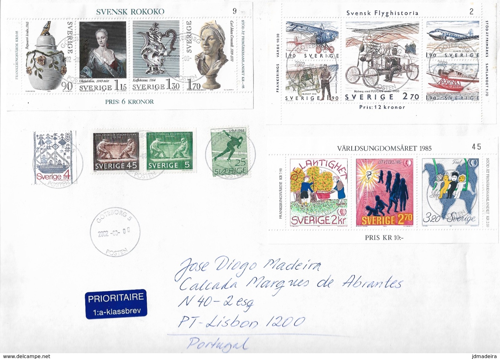 Sweden Large Cover To Portugal - Storia Postale