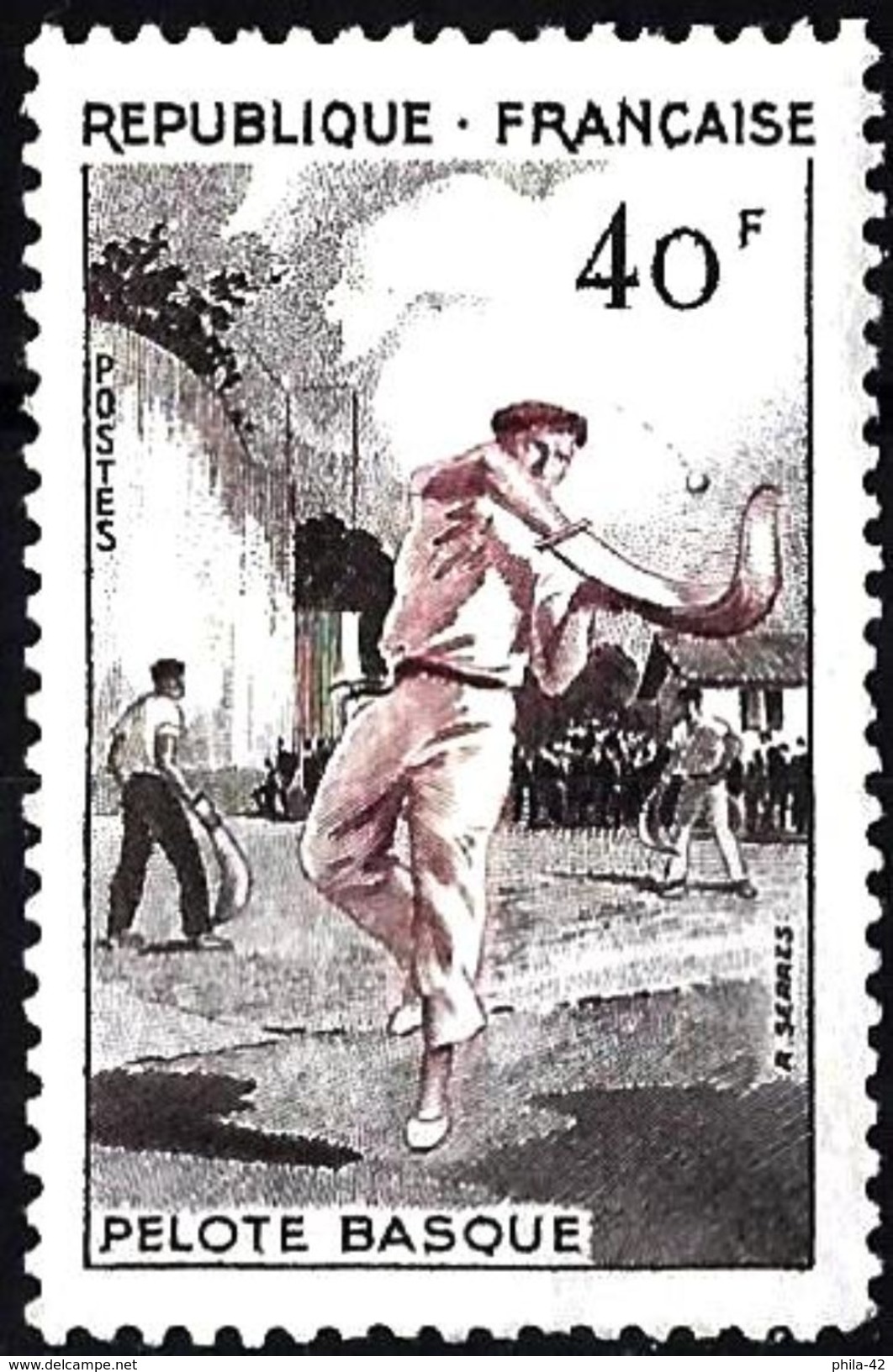 France 1956 - Pelota Basque ( Mi 1101 - YT 1073 ) MH* - Neufs