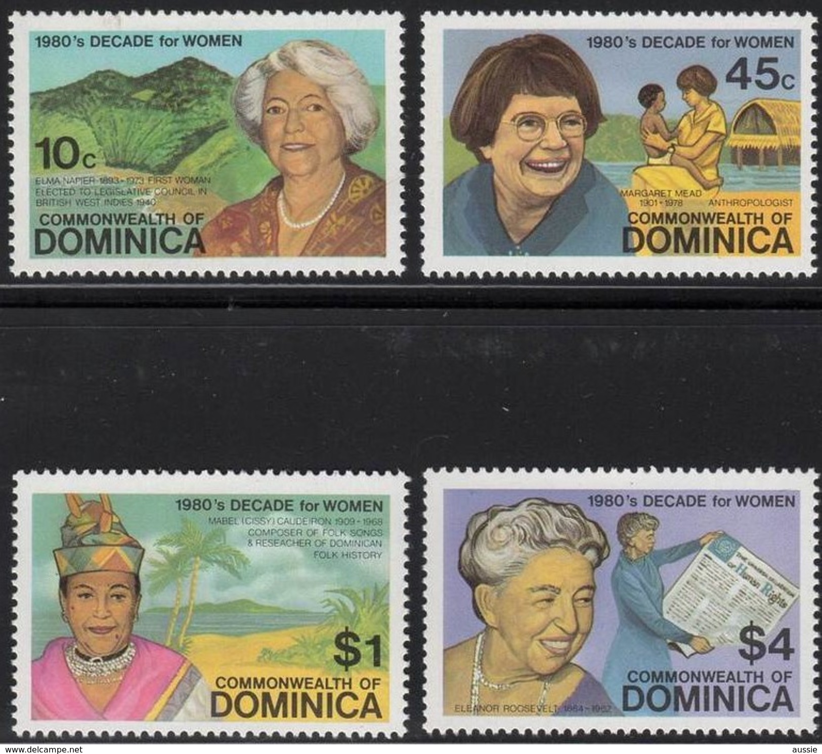 Dominica 1982 Yvertn° 733-736  *** MNH Cote 42 FF - Dominica (1978-...)