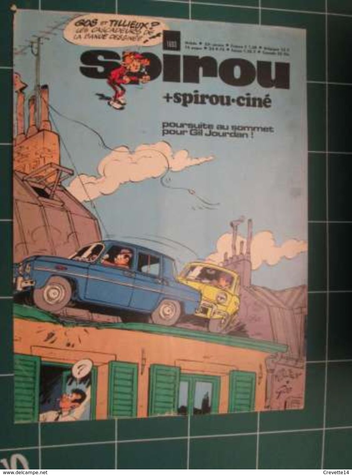 CLIP916 :  Couverture SPIROU Avec GIL JOURDAN Dessiné Par TILLIEUX  , Découpée Dans Une Revue SPIROU Des Années 70/80 . - Gil Jourdan