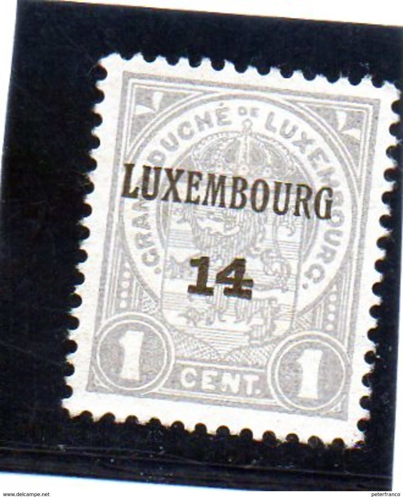 B - Lussemburgo 1907 - Stemma Soprastampato Luxembourg  (nuovo Senza Gomma) - 1907-24 Wapenschild