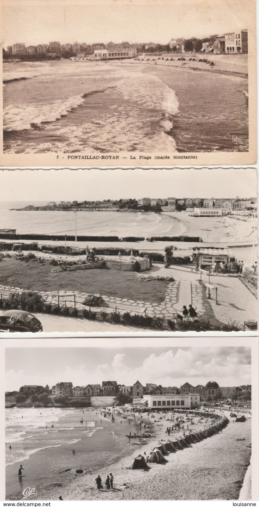 18 / 1 / 137  -    LOT  DE  5  CPA   2  CPSM    ( 17 ) Plage  &  Golf  Miniature - 5 - 99 Postcards