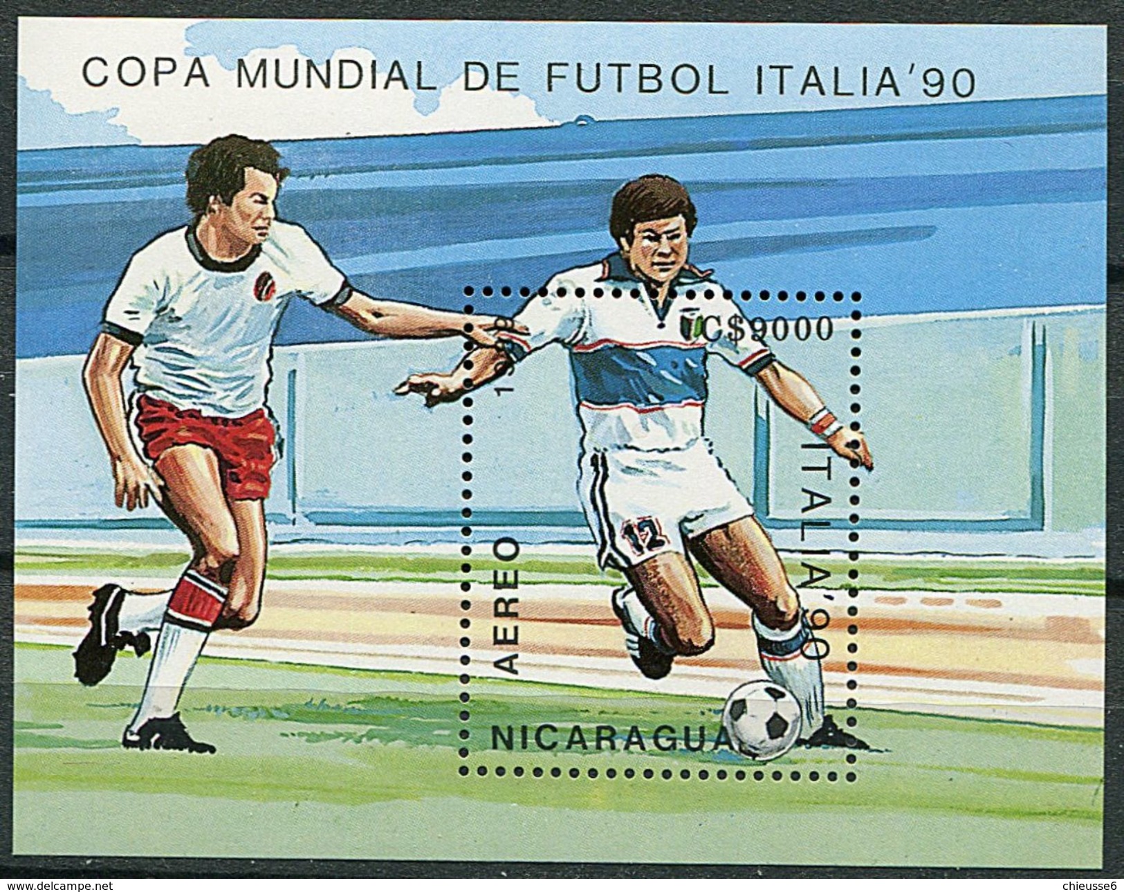 Nicaragua ** Bloc N° 189 - "Italia 90" Coupe Du Monde De Foot - - Nicaragua