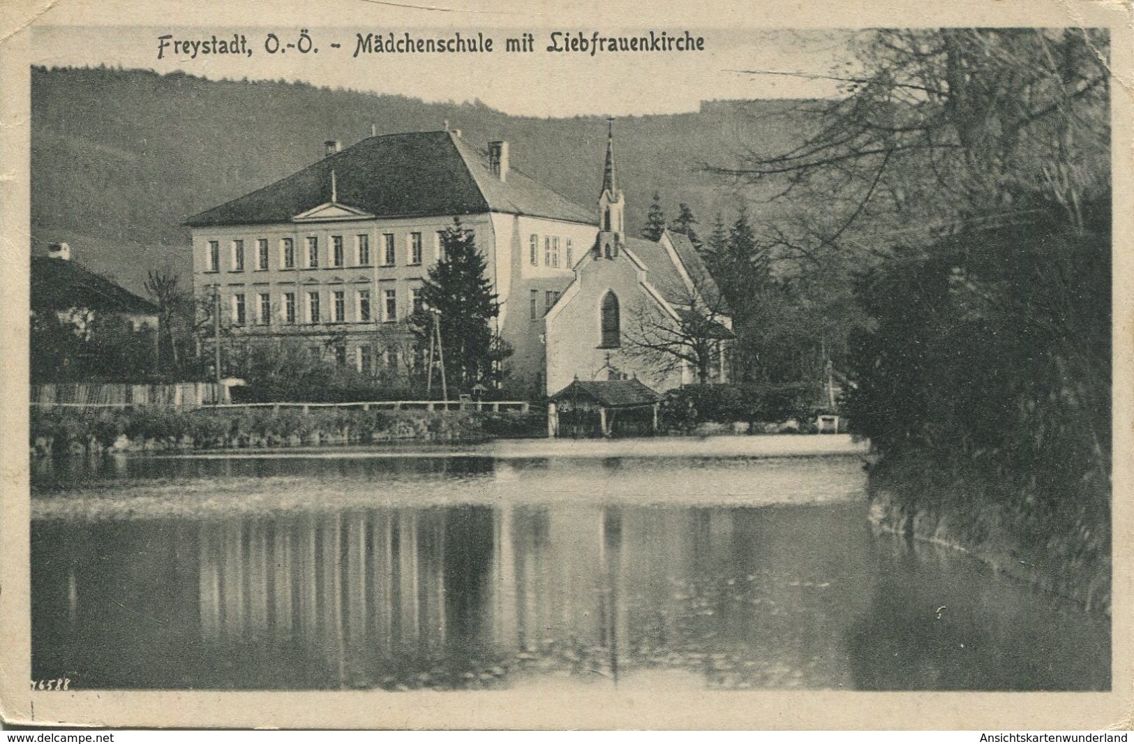 Freystadt - Mädchenschule Mit Liebfrauenkirche 1918 (002988) - Freistadt