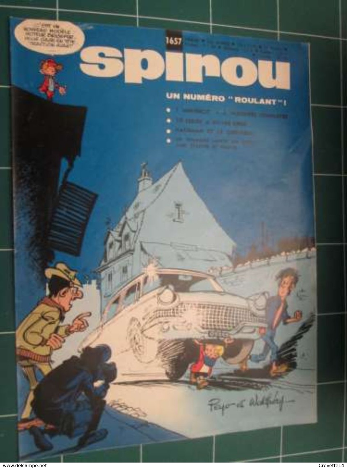 CLIP916 :  Couverture SPIROU Avec BENOIT BRISEFER Dessiné Par PEYO ET WALTHERY , Découpée Dans Une Revue SPIROU Des Anné - Benoît Brisefer