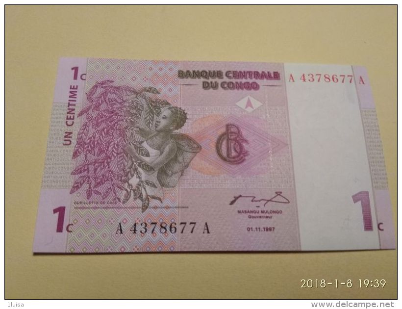 1 Centime 1997 - República Del Congo (Congo Brazzaville)