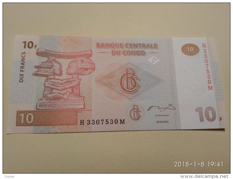 10 Francs 2003 - République Du Congo (Congo-Brazzaville)