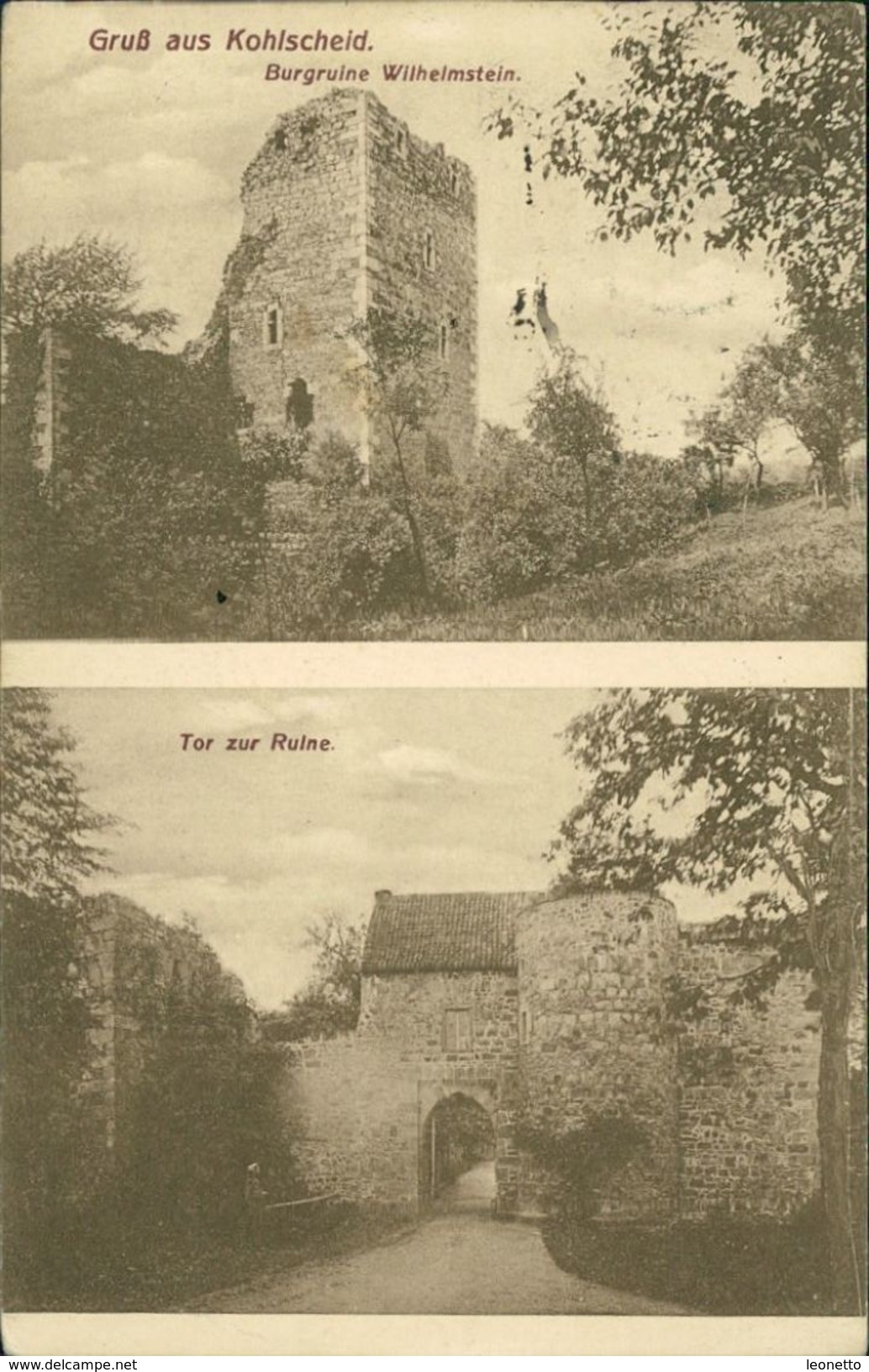 AK Herzogenrath Kohlscheid, Burgruine Wilhelmstein, O 1910 (28173) - Herzogenrath