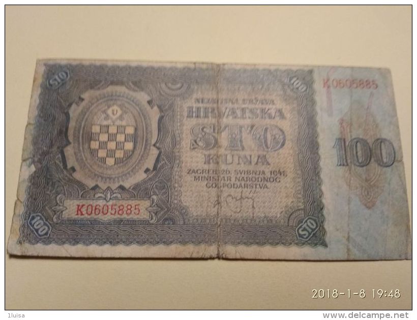 100 Kuna 1941 - Croazia