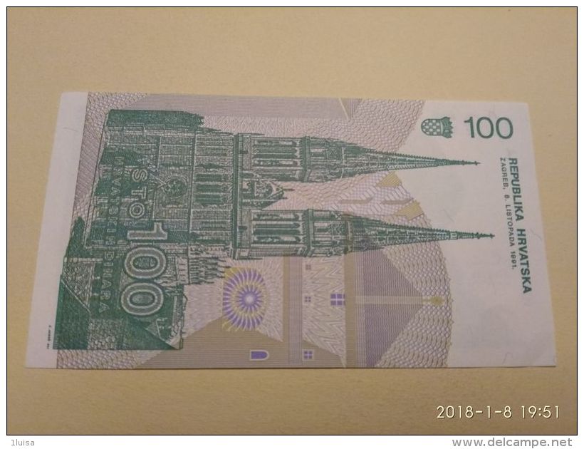 100 Dinara 1991 - Croazia