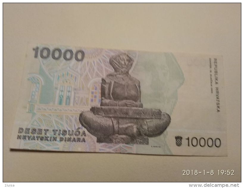 10000 Dinara 1992 - Croatia