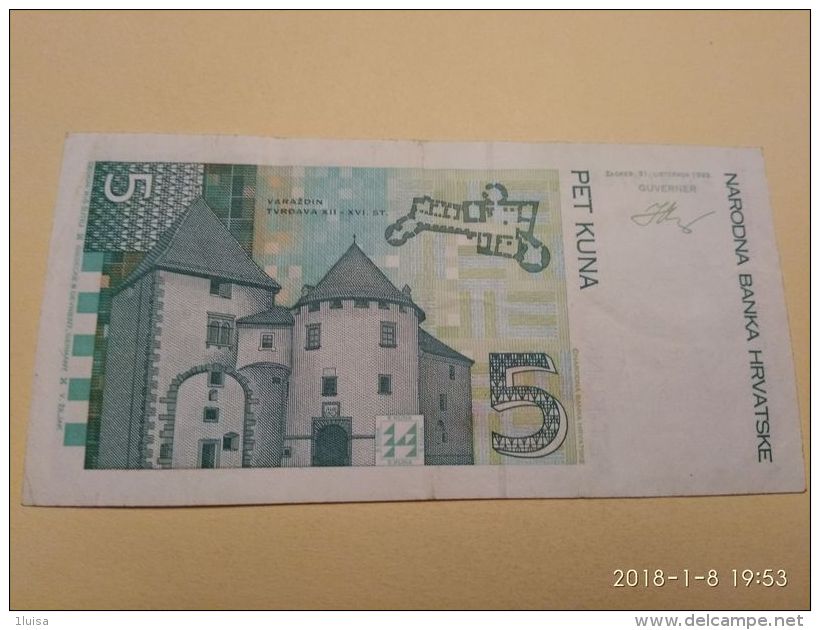 5 Kuna 2001 - Croazia