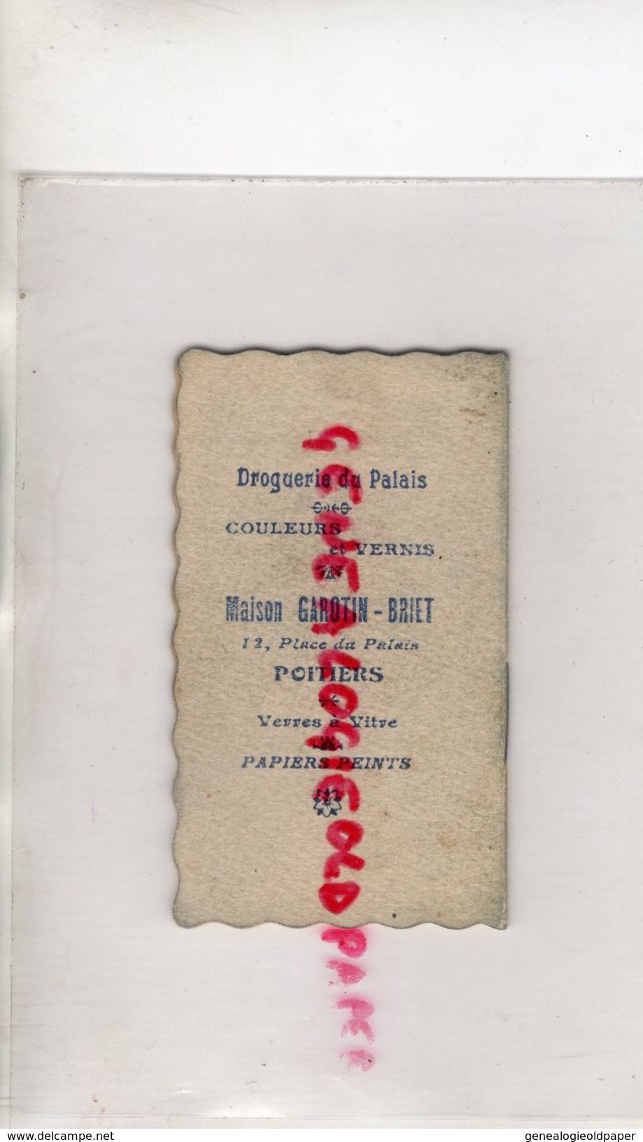 86- POITIERS-PETIT CALENDRIER 1922- DROGUERIE DU PALAIS-MAISON GAROTIN-BRIET-12 PLACE DU PALAIS- CAGE A OISEAUX-VOLIERE - Petit Format : 1921-40