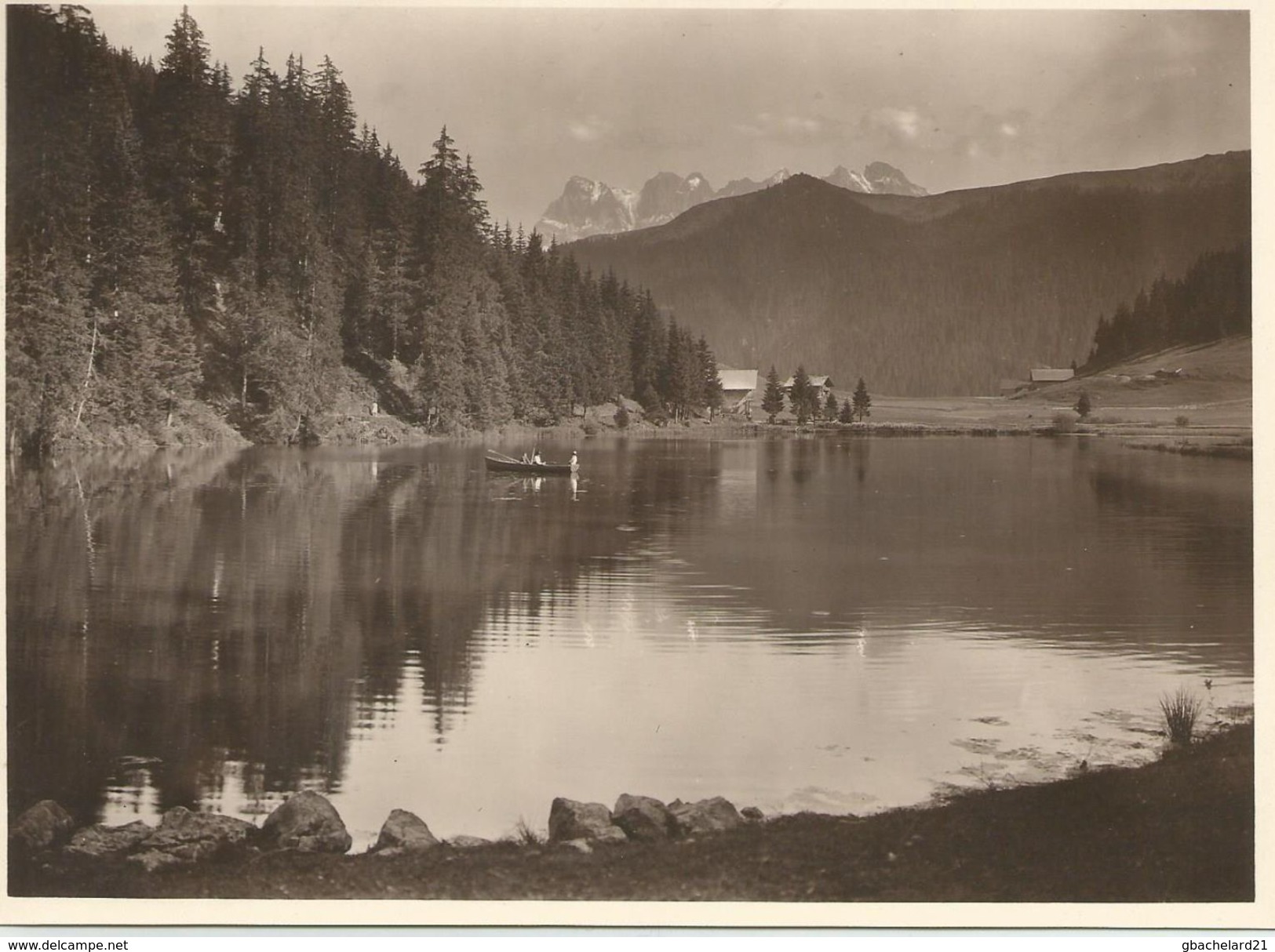 Lac De Morgins - Grande Photo (17,2 X 12,5 Cm) Prise Dans Les Années 30 - Autres & Non Classés