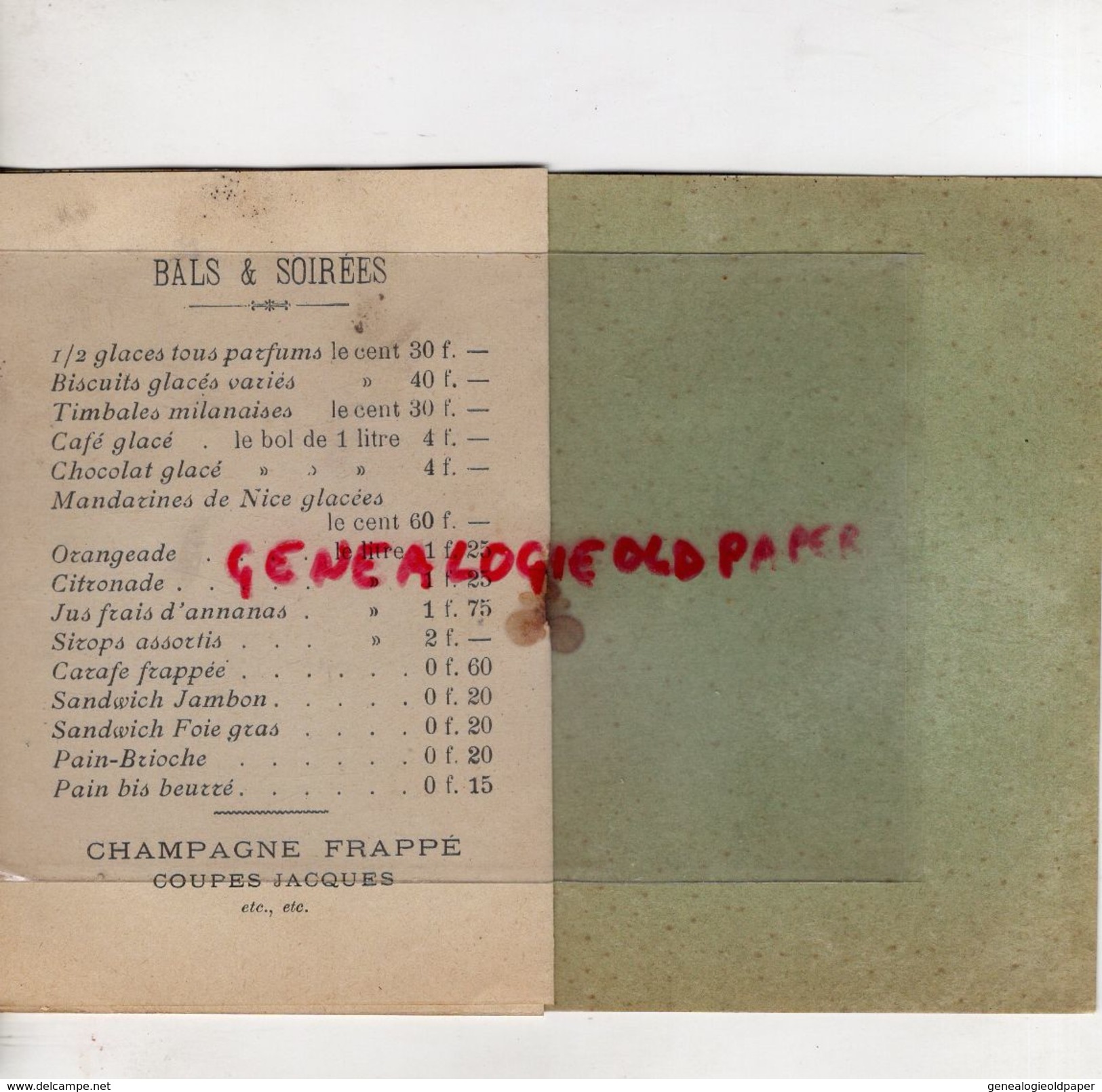 75- PARIS- 18 EME- RARE CARNET A. SCHLOTTERT-AU GLACIER PLACE DE CLICHY-GLACES SORBETS-BALS-BAL-IMPRIMERIE J. COULON