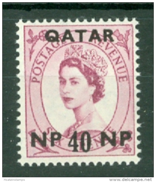 Qatar: 1960   QE II    SG26   40n.p. On 4d    MNH - Qatar