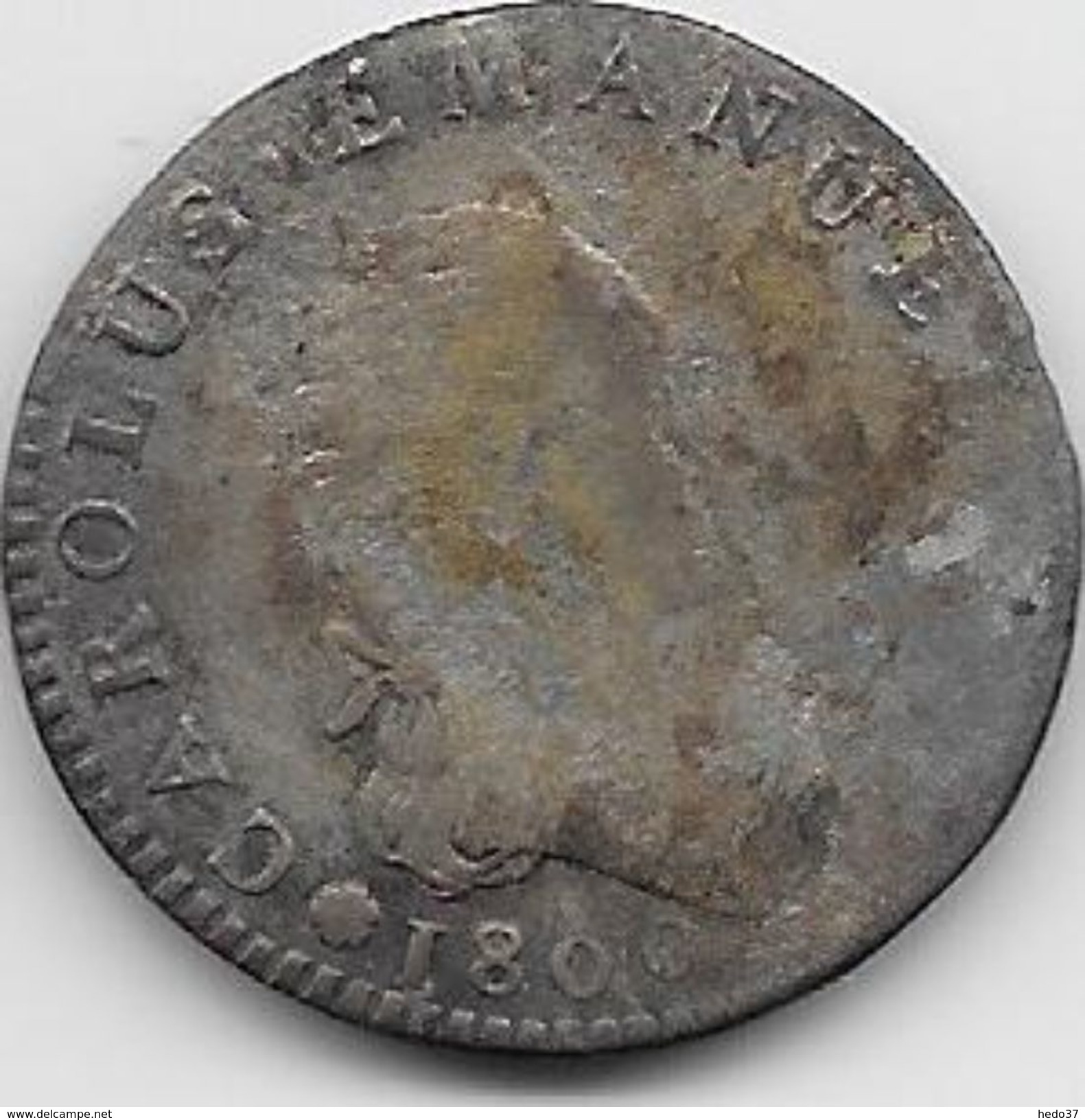 Italie - Sardaigne - 7,6 Soldi 1800 - Argent - Andere & Zonder Classificatie