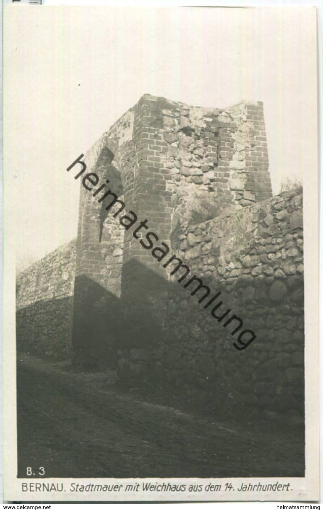 Bernau - Stadtmauer Mit Weichhaus - Foto-Ansichtskarte - Verlag Ludwig Walter Berlin - Bernau