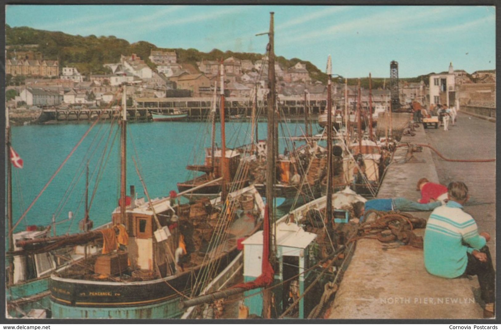 North Pier, Newlyn, Cornwall, 1979 - Salmon Postcard - Other & Unclassified