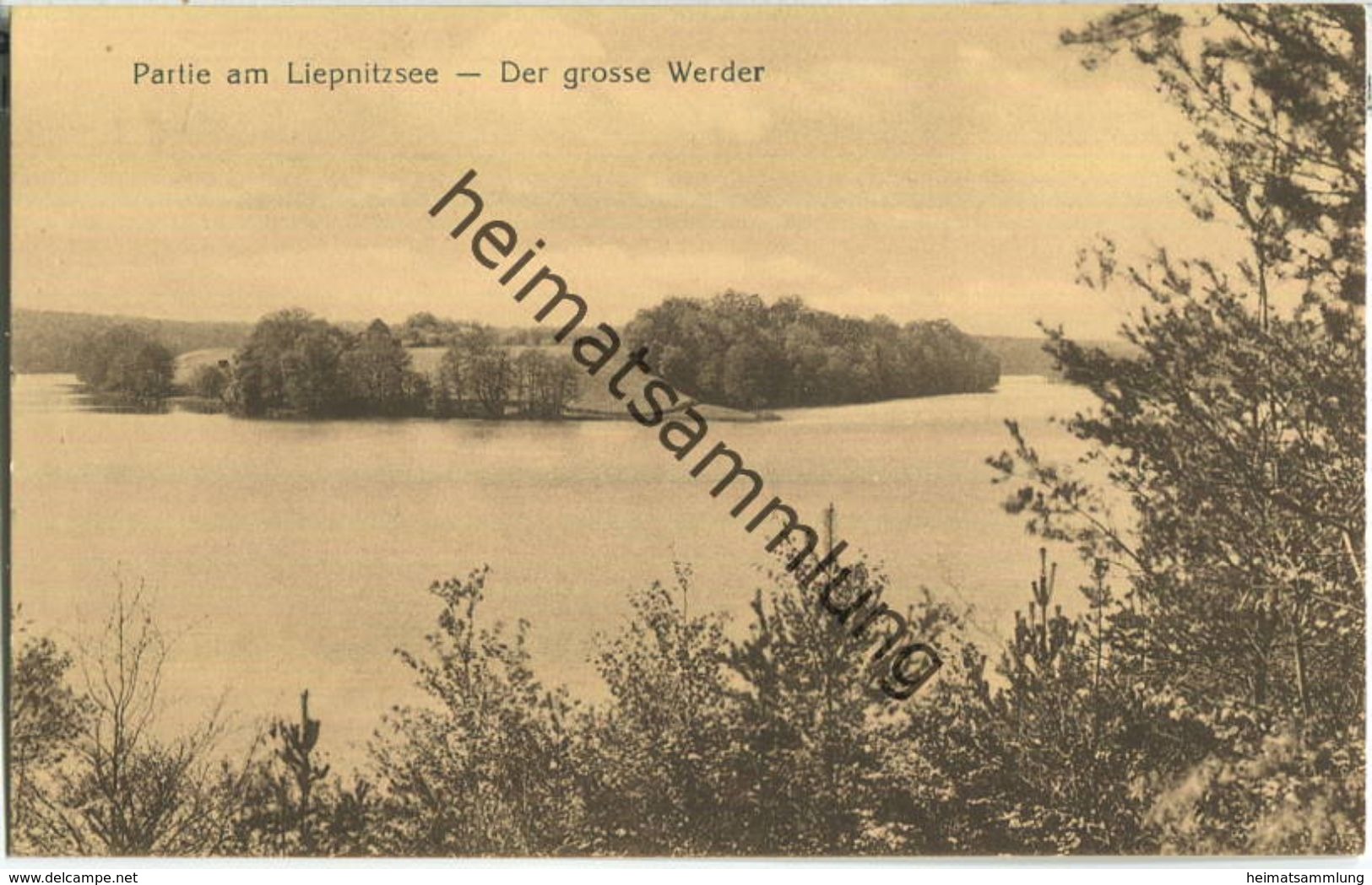 Liepnitzsee - Der Grosse Werder - Verlag J. Goldiner Berlin - Bernau