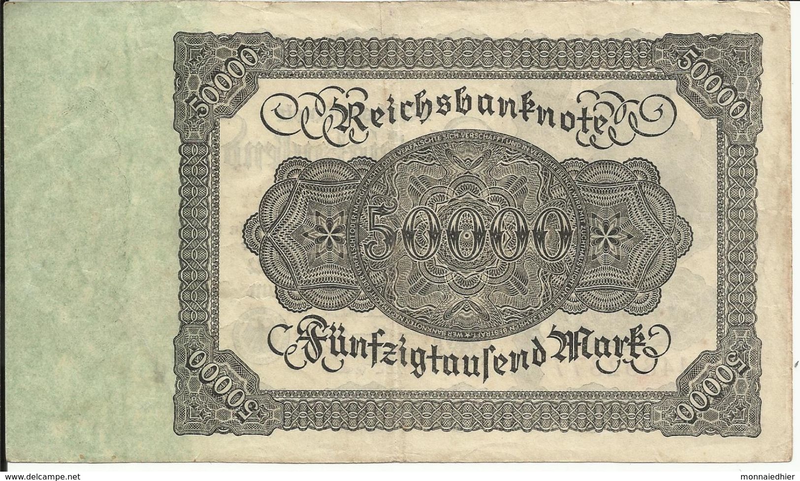 GERMANY , ALLEMAGNE , 50000 Mark , 19.11.1922 , N° World Paper Money : 79 - 50000 Mark