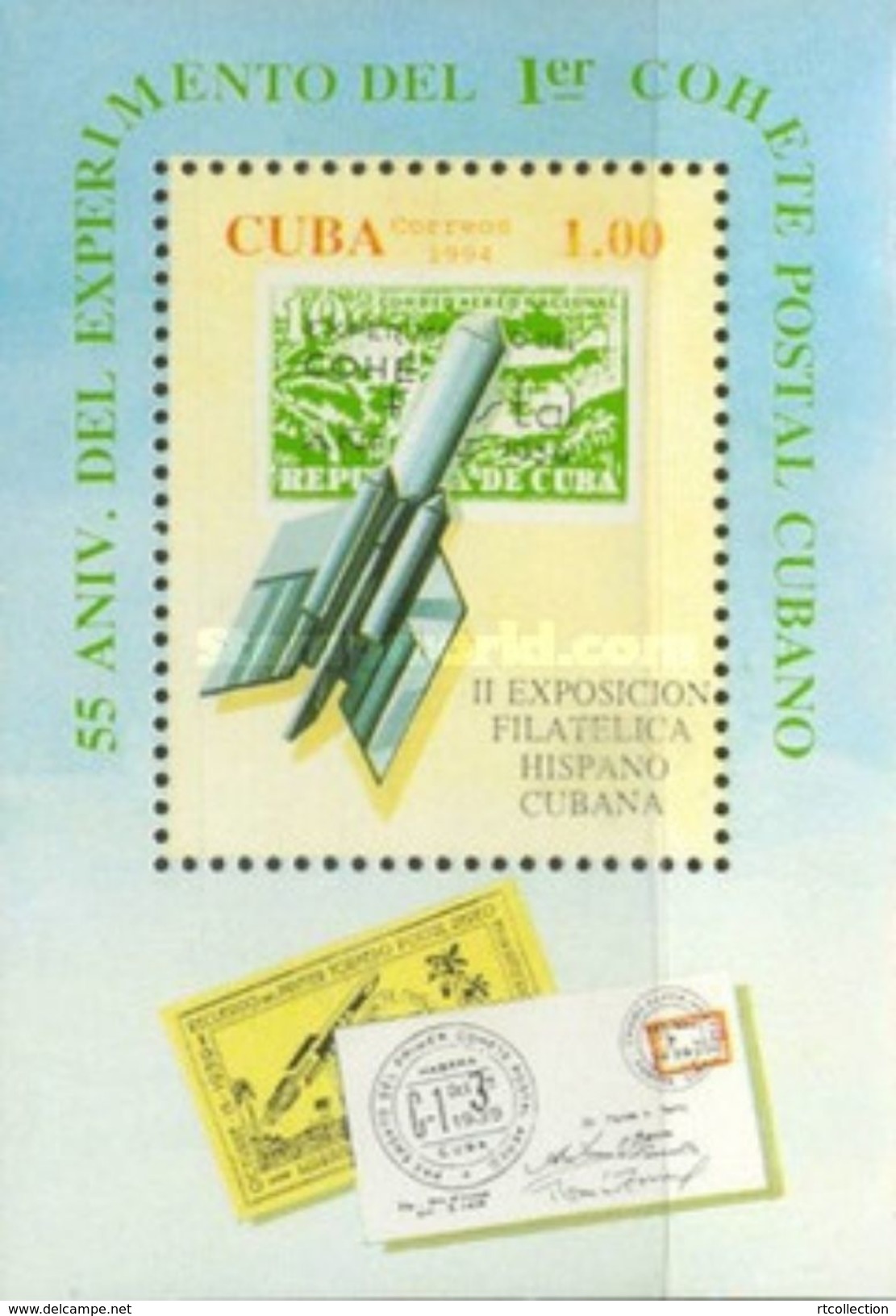 Cuba 1994 The 2nd Spanish-Cuban Stamp Exhibition EXPO Spain Philatelic Exhibitions Letter S/S Stamp MNH - Unused Stamps