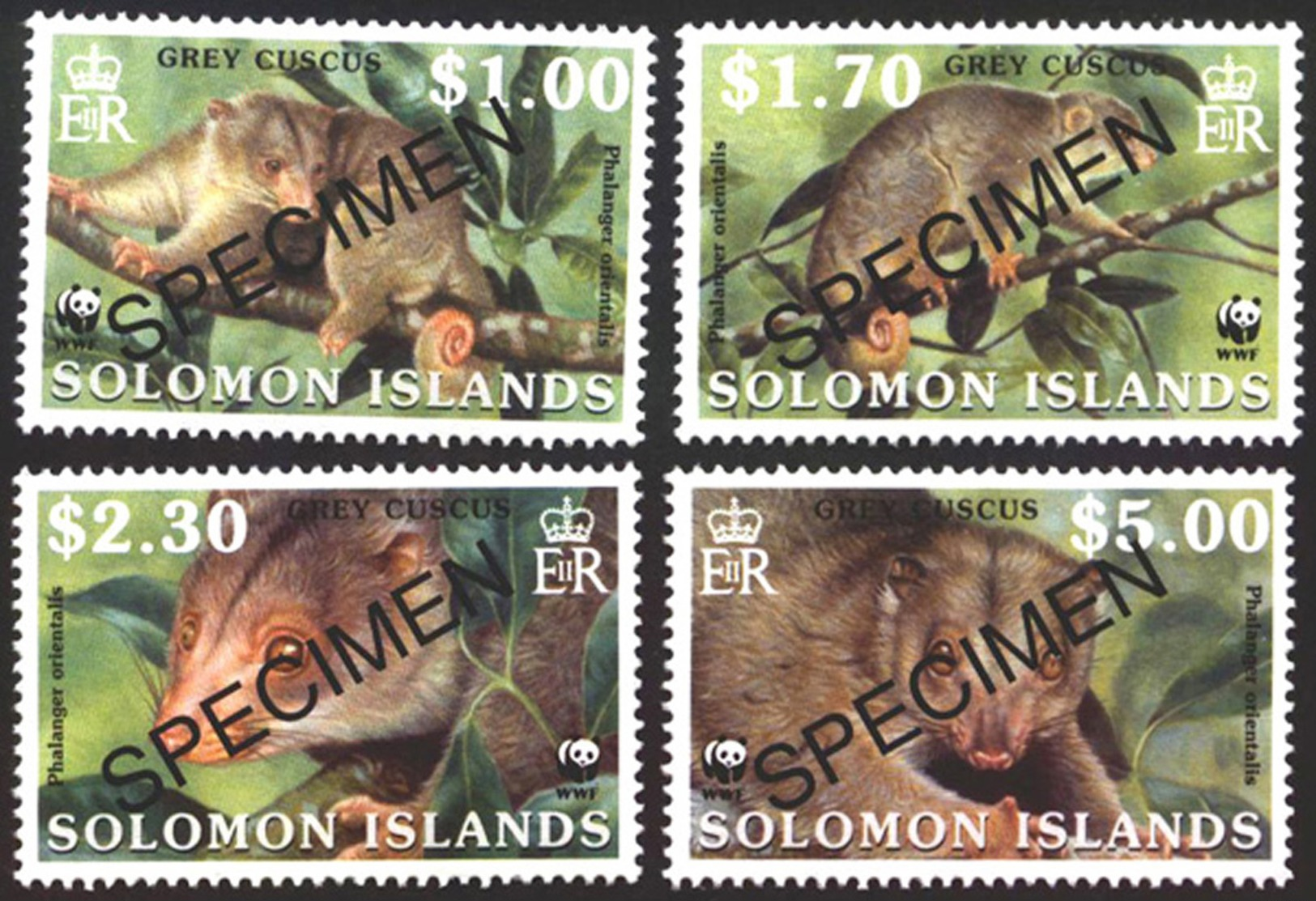 SOLOMON ISLANDS STAMPS, SET @F 4, FAUNA, WWF, SPECIMEN, MNH - Solomon Islands (1978-...)