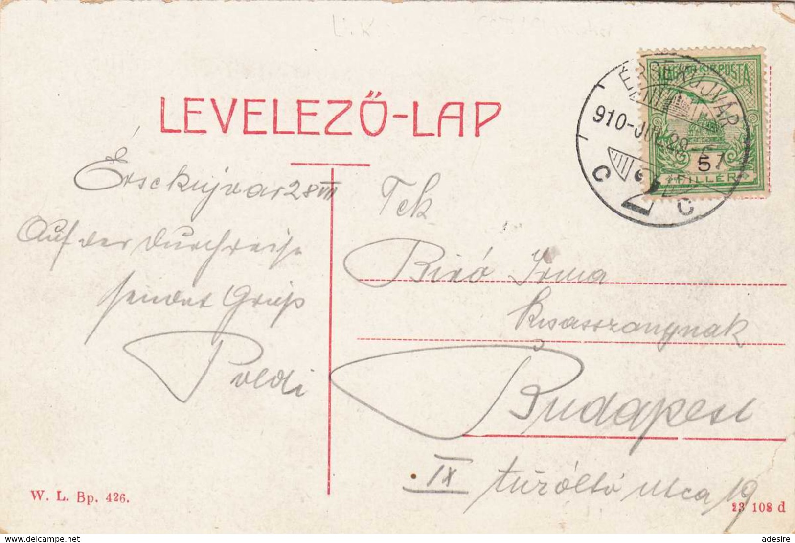 ERSEKUJUVAR (Slowakei) - Kossuth Lajos-tèr, Gel.1910 - Slovakia