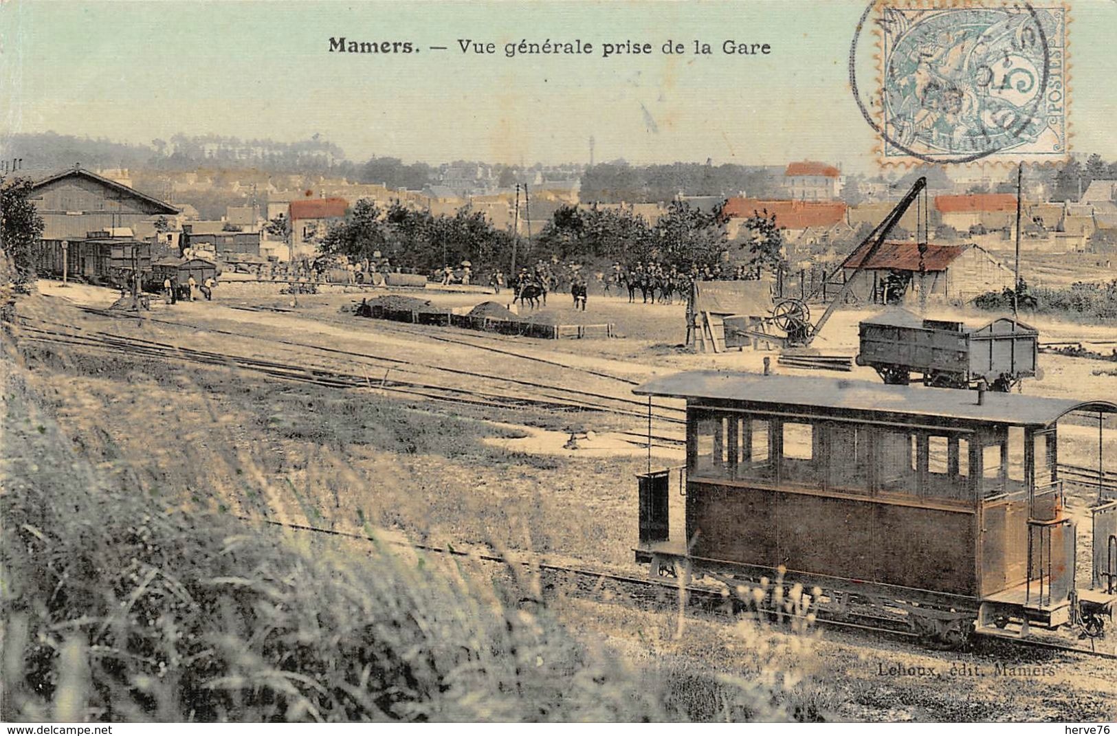 MAMERS - Vue Générale Prise De La Gare (carte Toilée) - Mamers