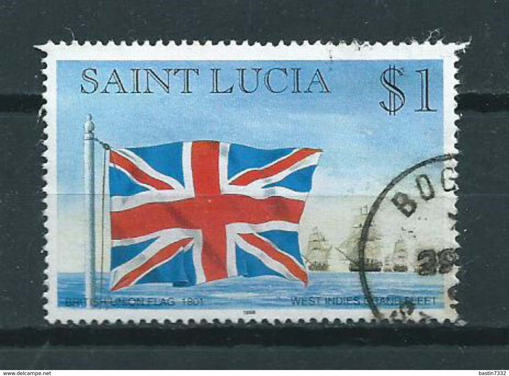 1996 Saint Lucia UK Flag $1.00 Used/gebruikt/oblitere - St.Lucie (1979-...)