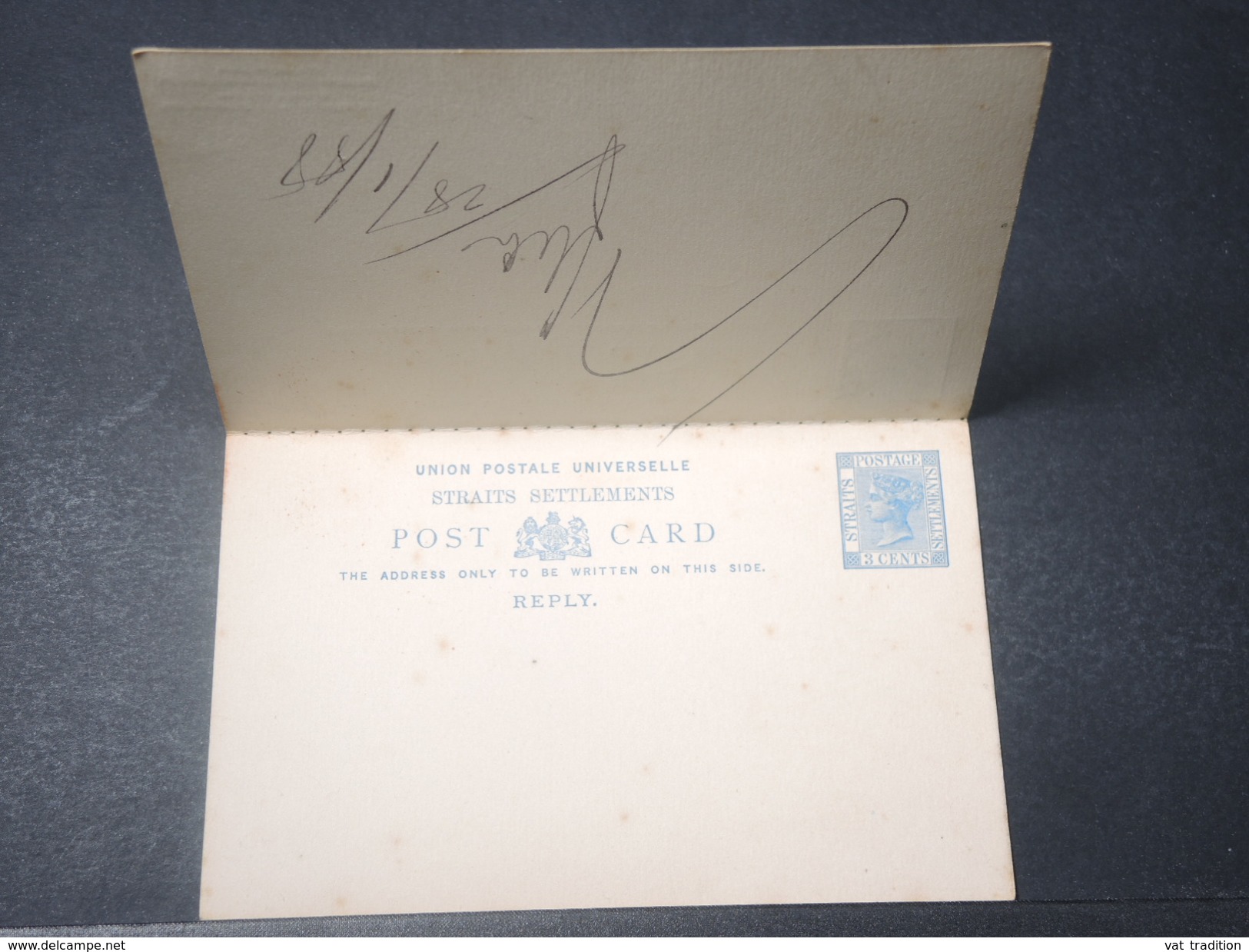 SINGAPOUR - Entier Postal + Réponse En 1888 Pour La Belgique - L 11461 - Singapour (...-1959)