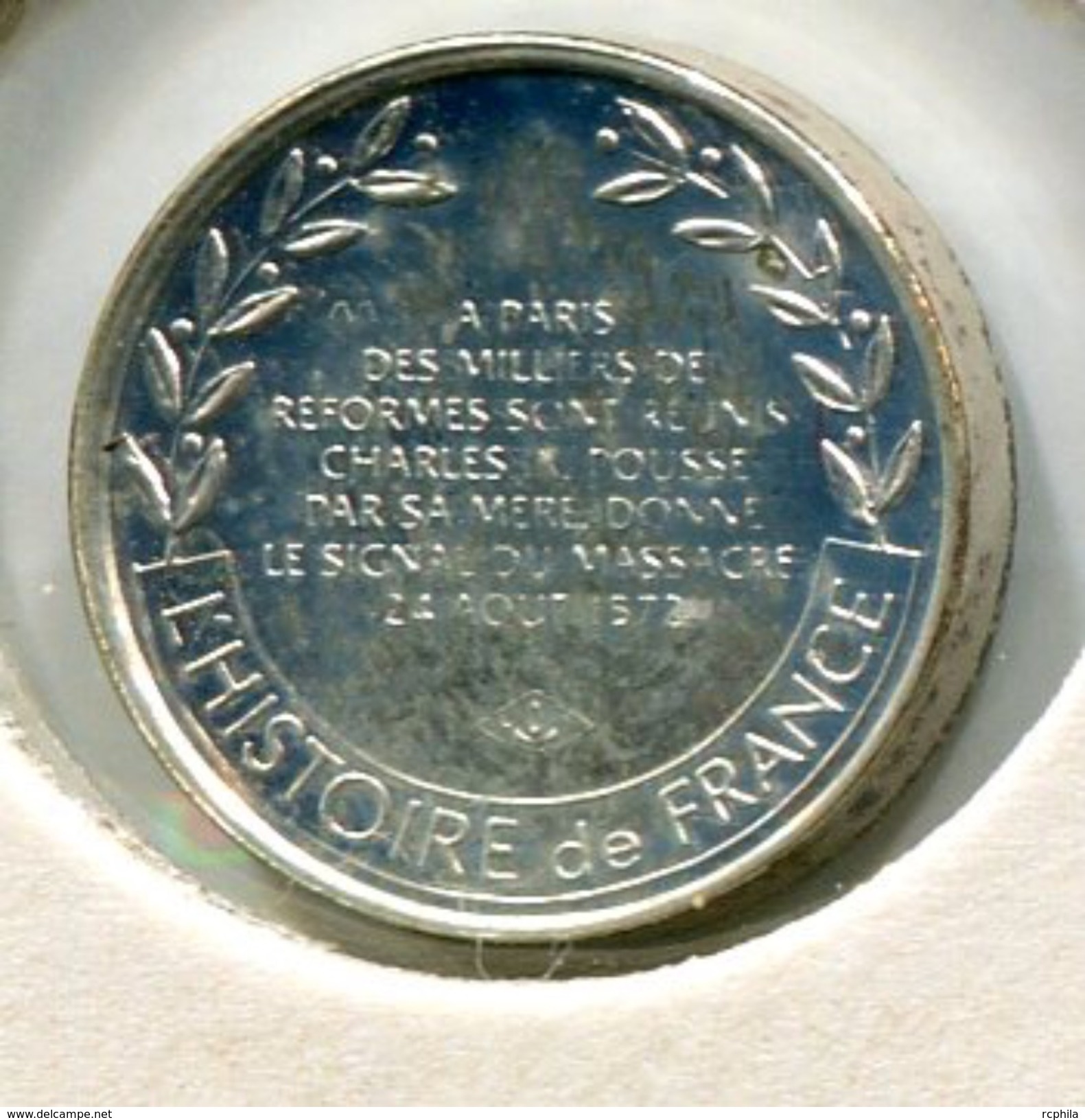 RC 6330 MEDAILLE ARGENT L'HISTOIRE DE FRANCE SAINT BARTHELEMY - Autres & Non Classés