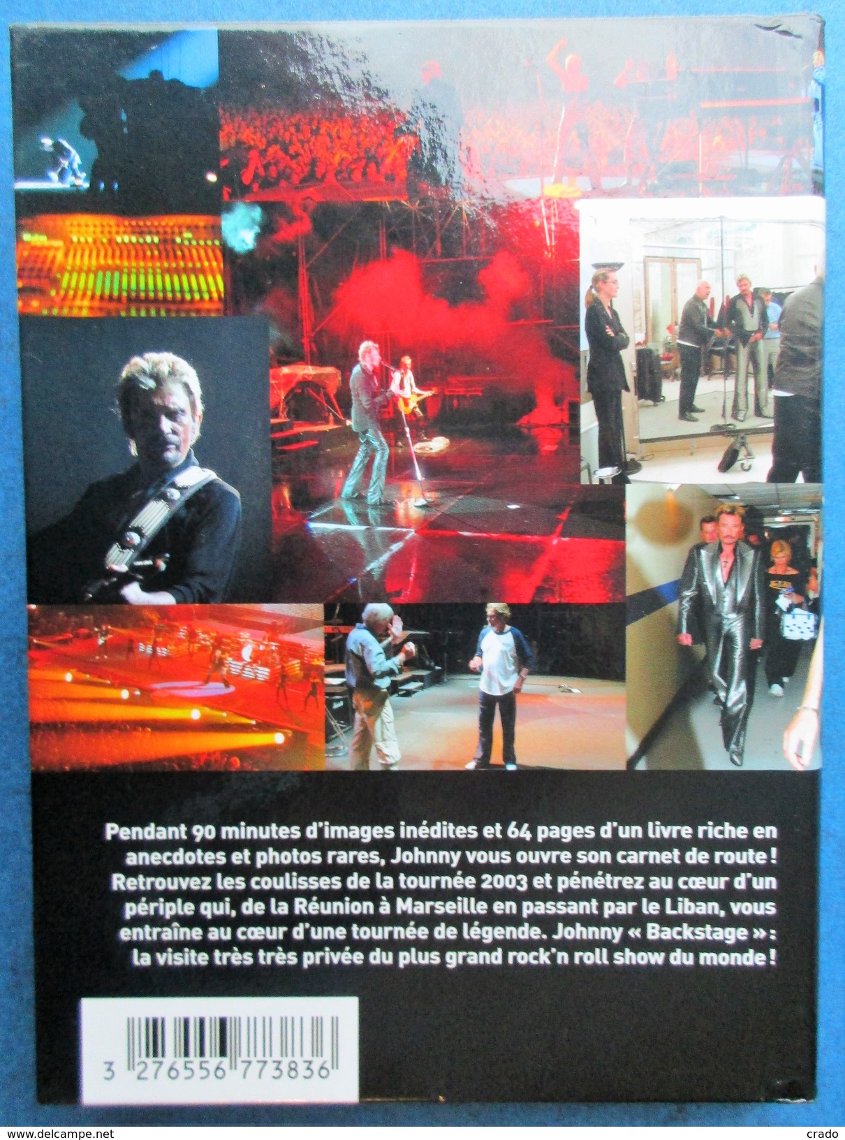 Vends DVD + Livre Johnny Hallyday Back Stage - Music On DVD
