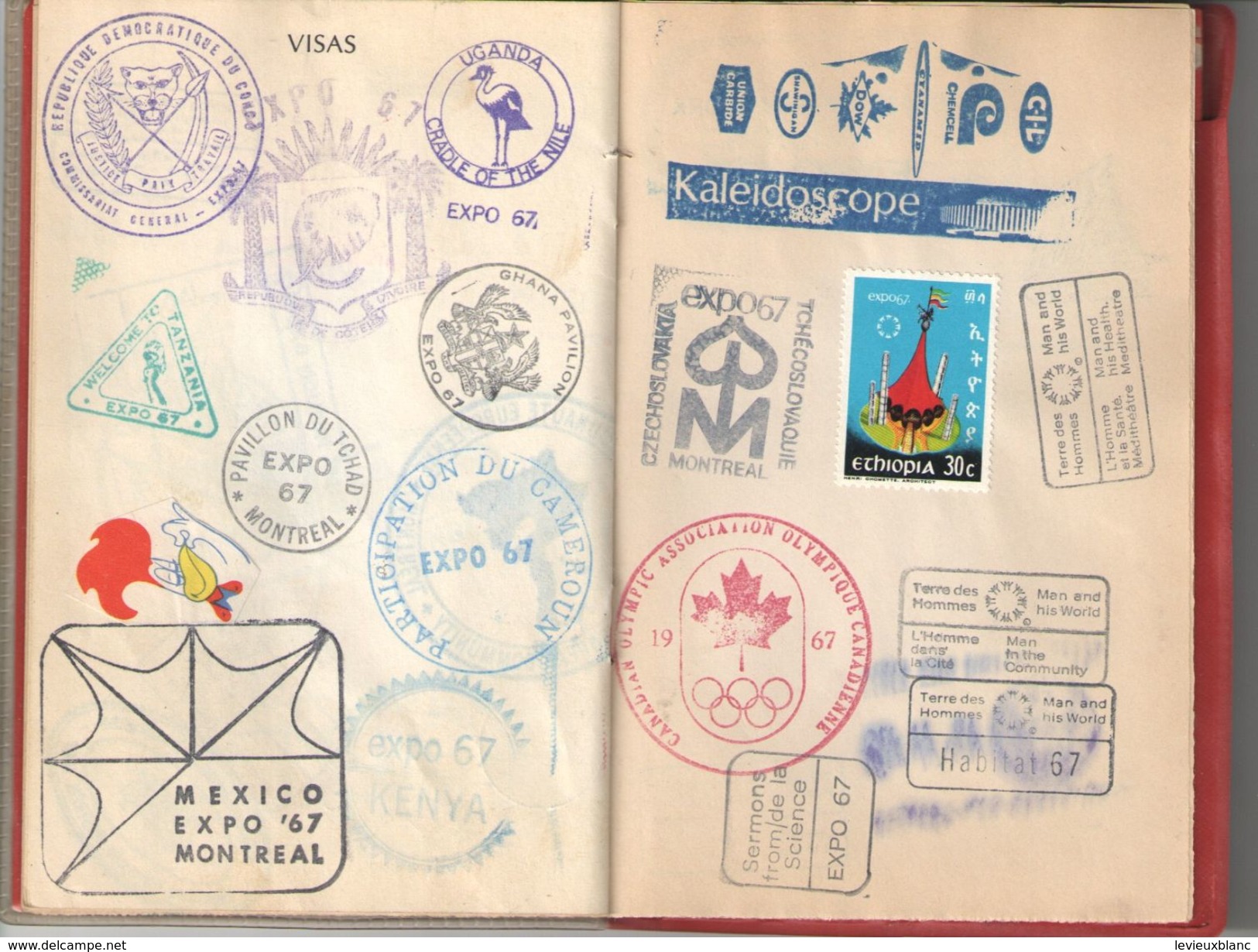 Passeport pour la terre des Hommes/EXPO67/Adulte/Georges Paulin/LAVAL/Expo Universelle de Montréal/CANADA/1967   AEC100